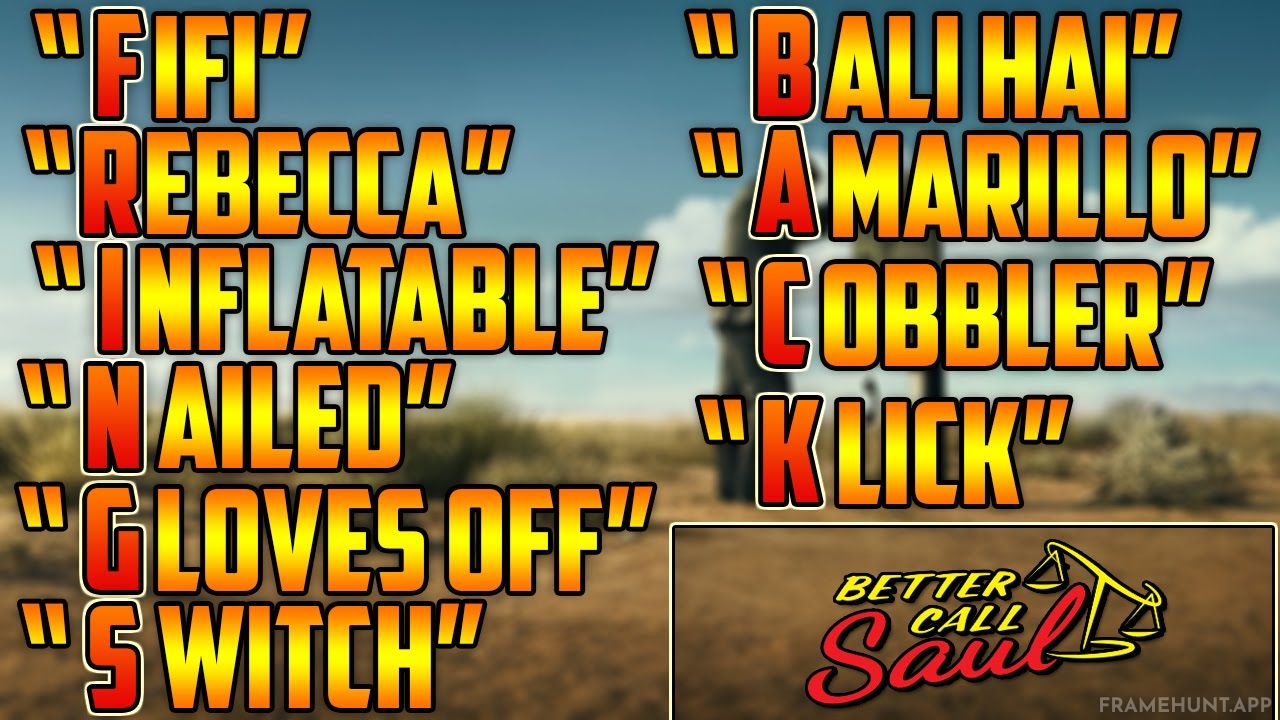 The first letters of all ten episodes in Season 2 can be rearranged to spell out the massive spoiler "FRINGS BACK". in Better Call Saul