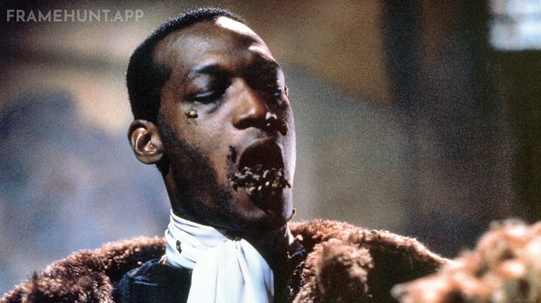 The terrifying swarm of bees crawling out of Candyman's mouth and over his face is entirely real. in Candyman