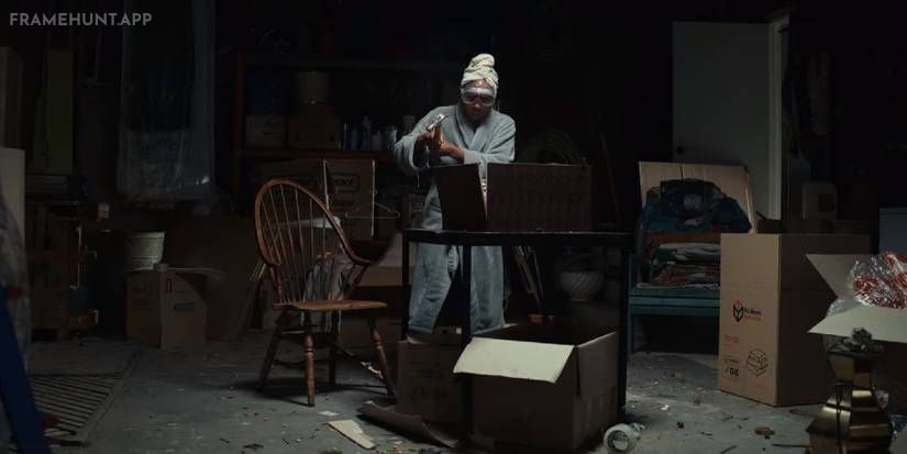 Helen is the only character who completely destroys the puzzle box with a hammer instead of solving it. in Glass Onion: A Knives Out Mystery