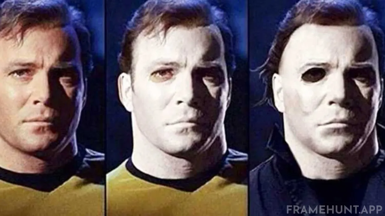 The first clear look at the terrifying, pale, emotionless mask of the serial killer Michael Myers. in Halloween