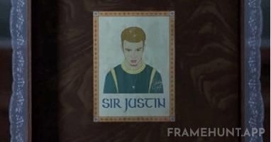 A poster of "Sir Justin" hangs above Fiona's bed, referencing Justin Timberlake, who was dating Cameron Diaz at the time. in Shrek 2