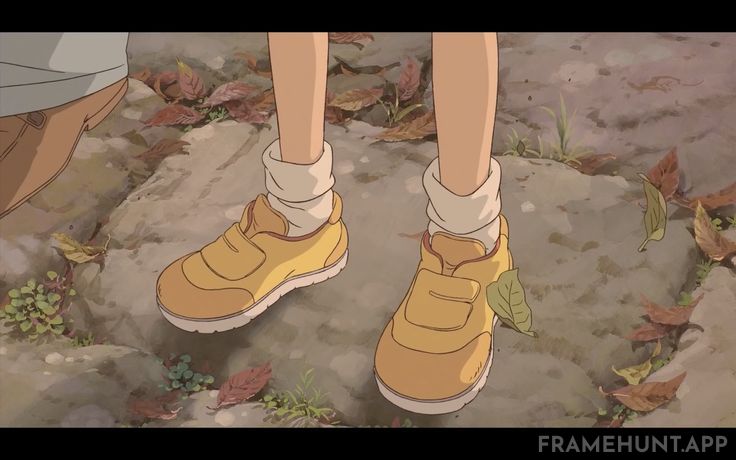 Chihiro's shoelaces become completely untied right before she crosses the dry riverbed into the spirit world. in Spirited Away