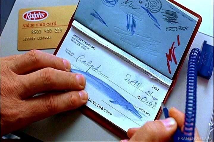 The Dude writes a post-dated check for 69 cents on the exact, eerie date of September 11, 1991. in The Big Lebowski