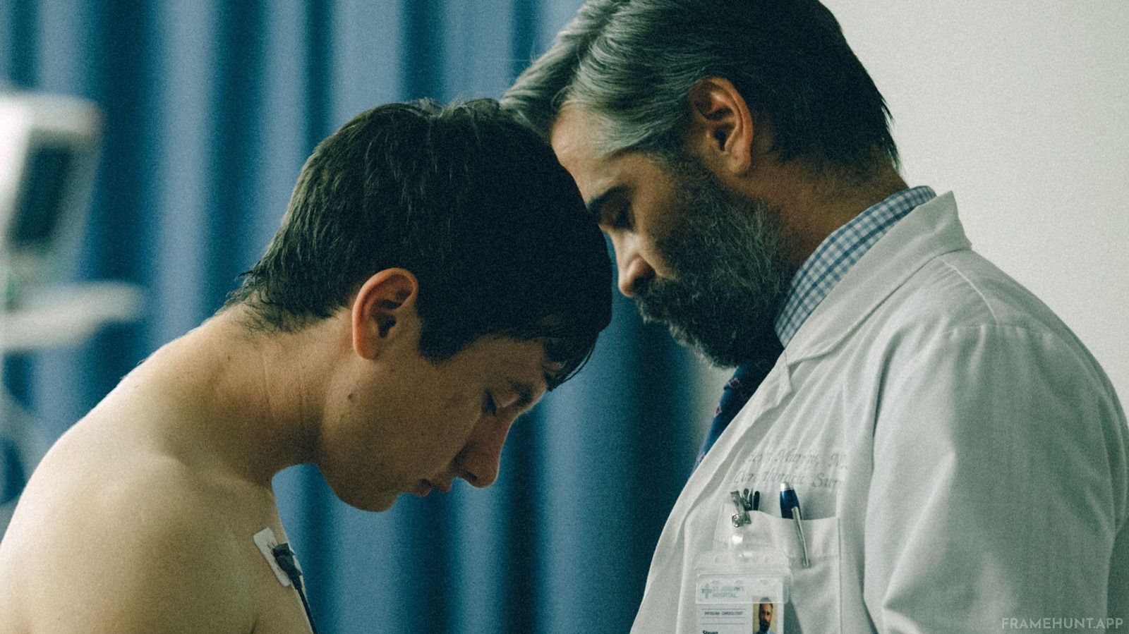 The dialogue is partially sourced from actual Greek tragedy texts and medical journals — creating unnatural rhythms that make every convers. in The Killing of a Sacred Deer
