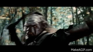Aragorn successfully deflects a real, heavy metal dagger thrown directly at his face by the Uruk-hai leader Lurtz. in The Lord of the Rings: The Fellowship of the Ring