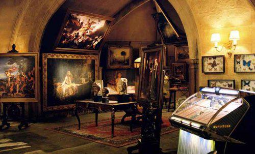 The letter "V" and the number 5 are subtly hidden in the background of almost every major scene. in V for Vendetta