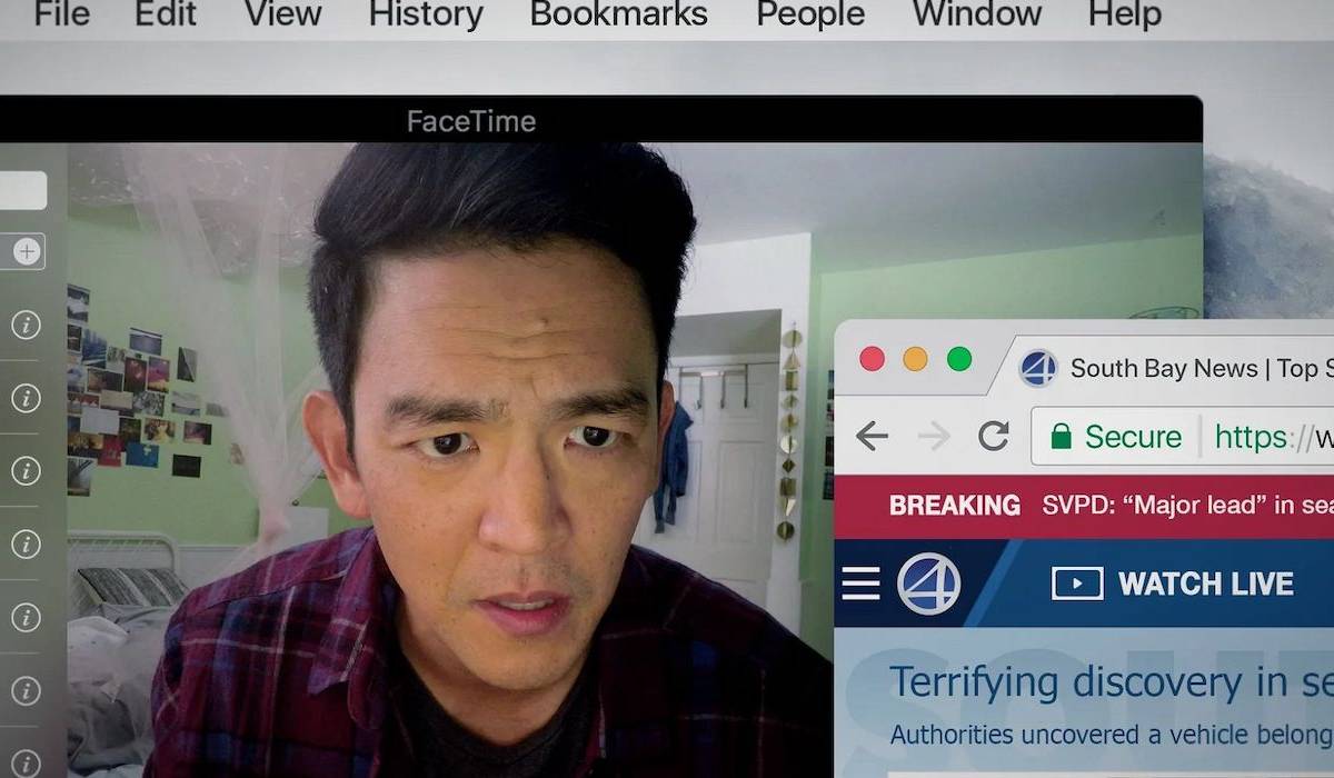 An alien invasion subplot is hidden entirely within background news tickers and social media tabs in Missing