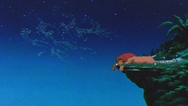 A cloud of dust forms letters in the night sky, sparking a massive urban legend. in The Lion King