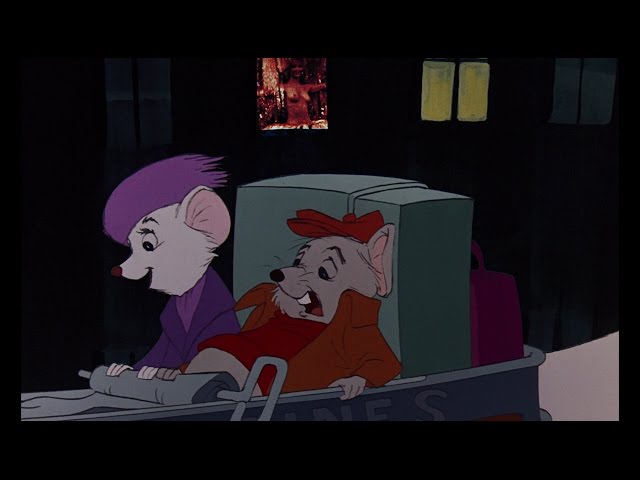 A photograph of a topless woman is hidden in a background window for exactly two frames. in The Rescuers