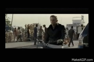 An extra in the background is sweeping the air with a broom instead of the floor. in Quantum of Solace