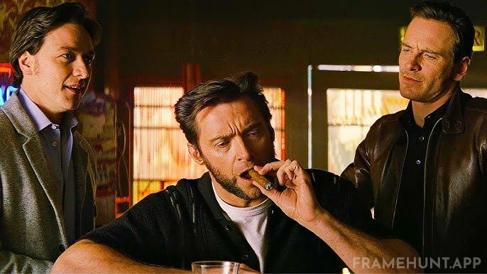 Hugh Jackman appears as Wolverine sitting in a bar, delivering a single, hilarious line of dialogue. in X-Men: First Class