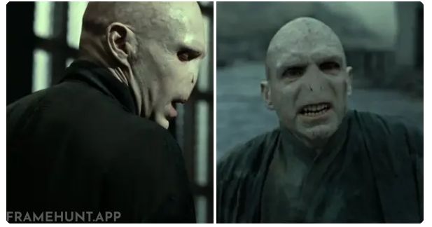 Voldemort's dark robes slowly fade and turn lighter in color as his Horcruxes are destroyed. in Harry Potter and the Deathly Hallows: Part 2
