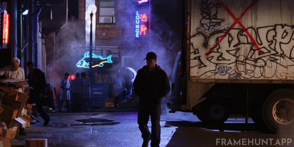 An "X" shape is hidden in the background of a shot right before a character is killed. in The Departed