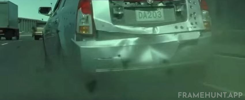 The license plates on various cars reference specific Bible verses related to the characters. in The Matrix Reloaded