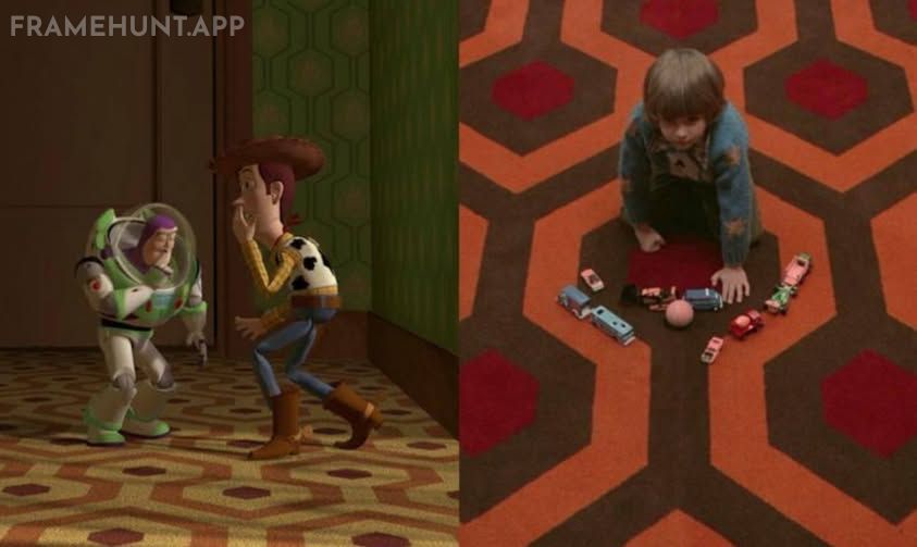 The carpet pattern in Sid's house is identical to the carpet in the Overlook Hotel from The Shining. in Toy Story